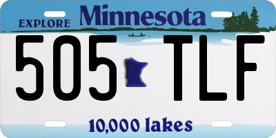 MN license plate 505TLF