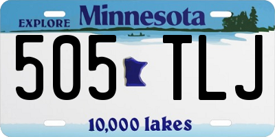 MN license plate 505TLJ