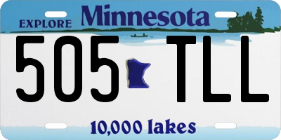 MN license plate 505TLL