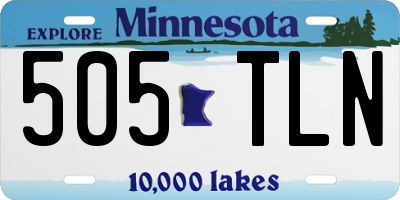 MN license plate 505TLN