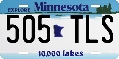 MN license plate 505TLS