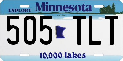 MN license plate 505TLT