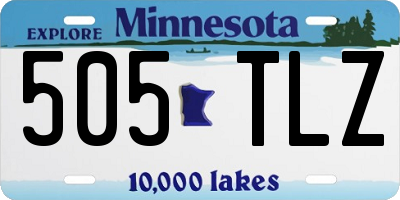 MN license plate 505TLZ