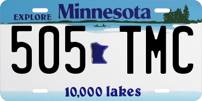 MN license plate 505TMC
