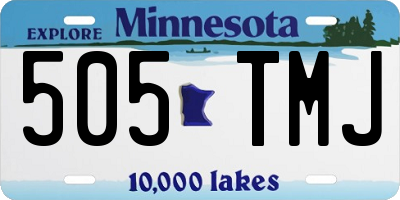 MN license plate 505TMJ