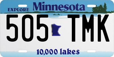 MN license plate 505TMK