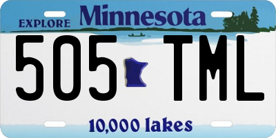 MN license plate 505TML