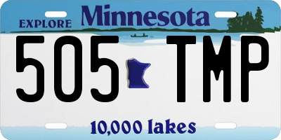 MN license plate 505TMP