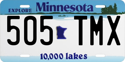 MN license plate 505TMX