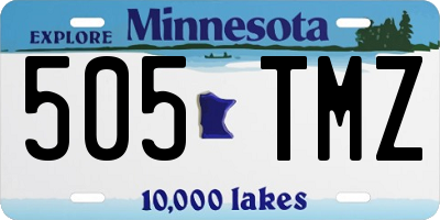 MN license plate 505TMZ