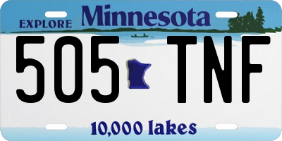 MN license plate 505TNF