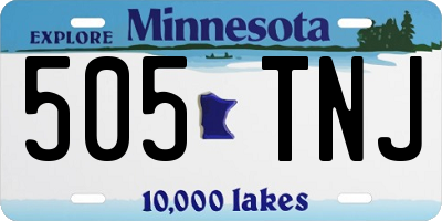 MN license plate 505TNJ