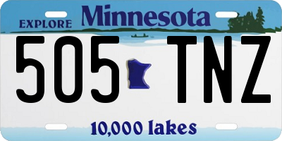 MN license plate 505TNZ