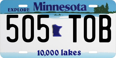 MN license plate 505TOB