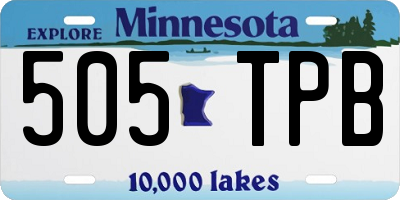 MN license plate 505TPB