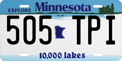 MN license plate 505TPI