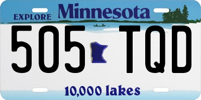 MN license plate 505TQD