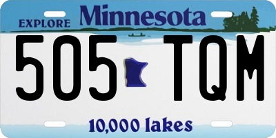 MN license plate 505TQM
