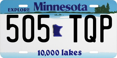 MN license plate 505TQP