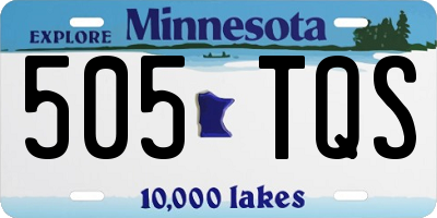MN license plate 505TQS