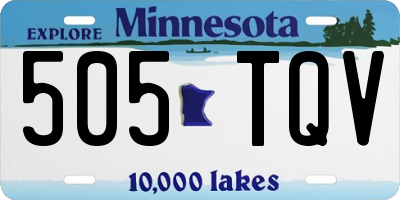 MN license plate 505TQV