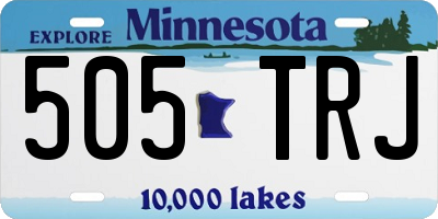 MN license plate 505TRJ