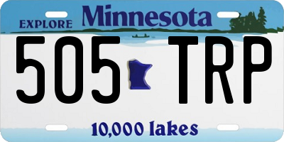 MN license plate 505TRP