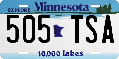 MN license plate 505TSA