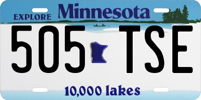 MN license plate 505TSE