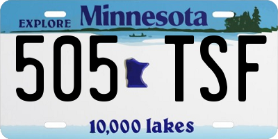 MN license plate 505TSF
