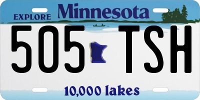 MN license plate 505TSH