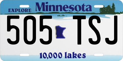MN license plate 505TSJ