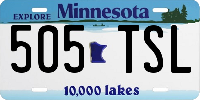 MN license plate 505TSL