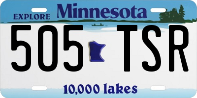 MN license plate 505TSR