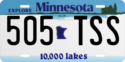 MN license plate 505TSS
