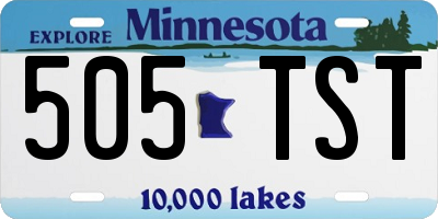 MN license plate 505TST
