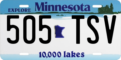 MN license plate 505TSV