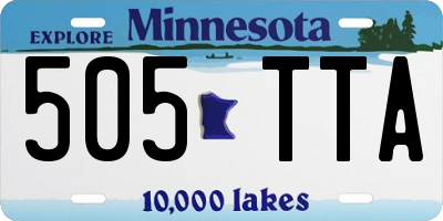 MN license plate 505TTA
