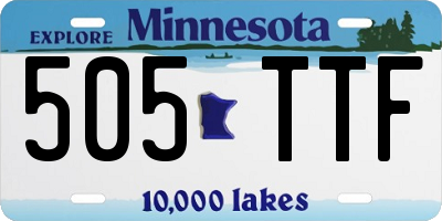 MN license plate 505TTF