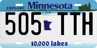 MN license plate 505TTH