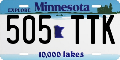 MN license plate 505TTK