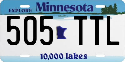 MN license plate 505TTL
