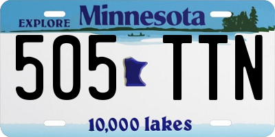 MN license plate 505TTN
