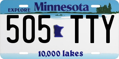 MN license plate 505TTY