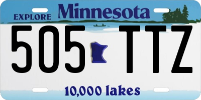 MN license plate 505TTZ