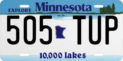 MN license plate 505TUP