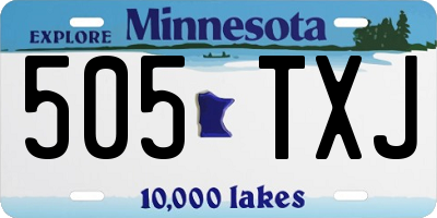 MN license plate 505TXJ