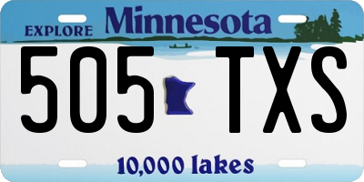 MN license plate 505TXS