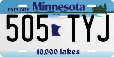 MN license plate 505TYJ