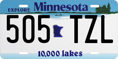 MN license plate 505TZL